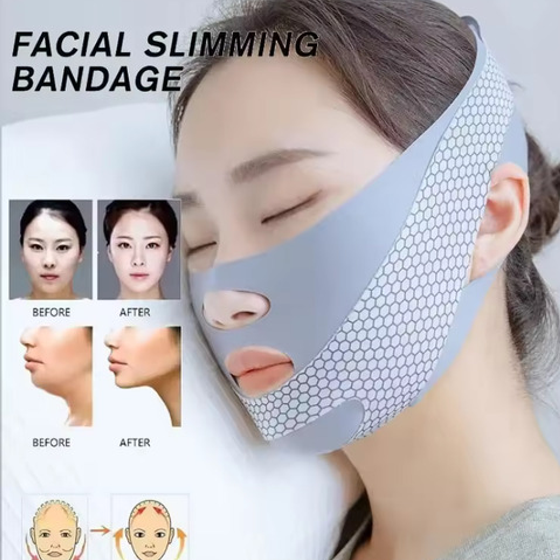 Mentonera Faja Facial Premium Doble Tela Comodidad Completa 8