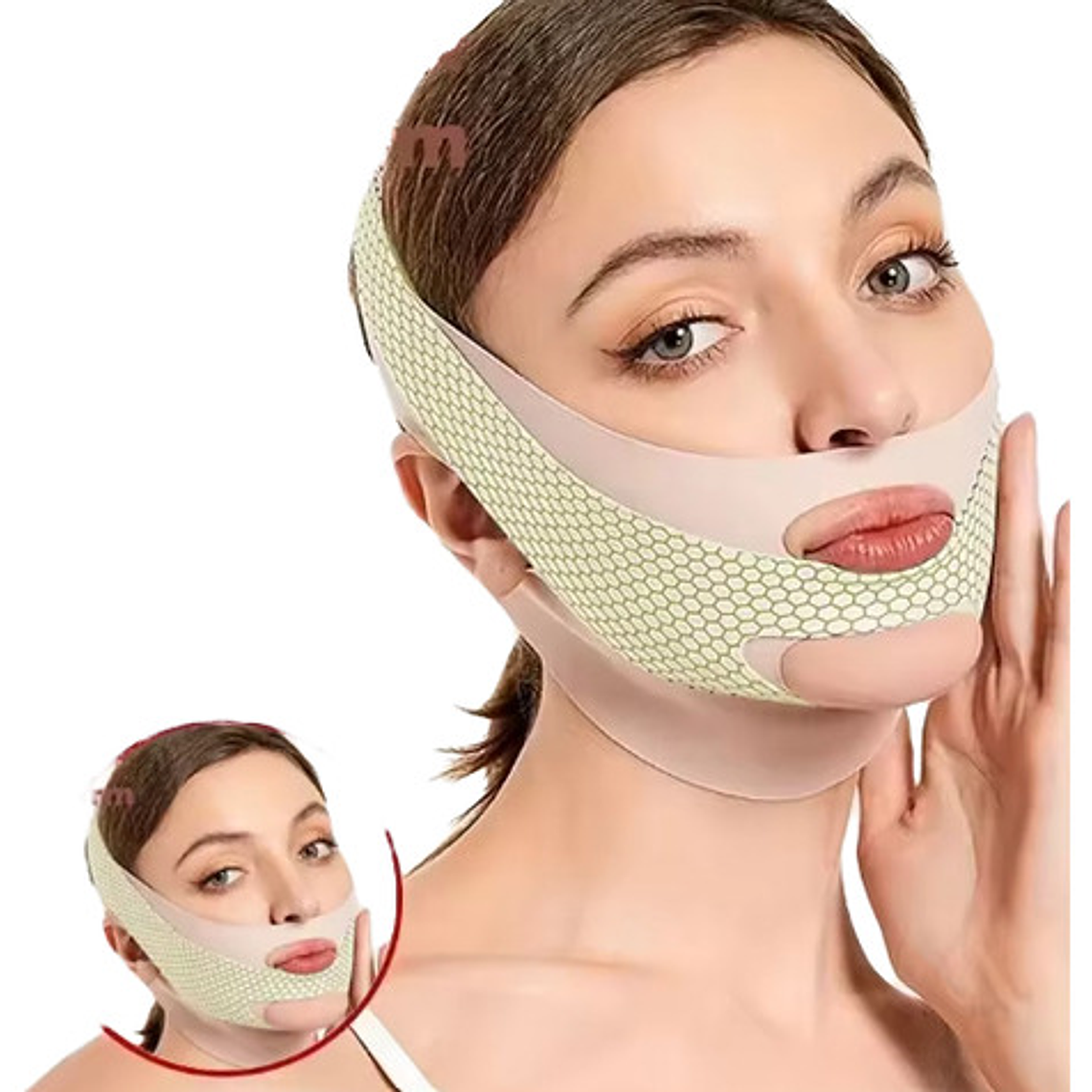 Mentonera Faja Facial Premium Doble Tela Comodidad Completa 13