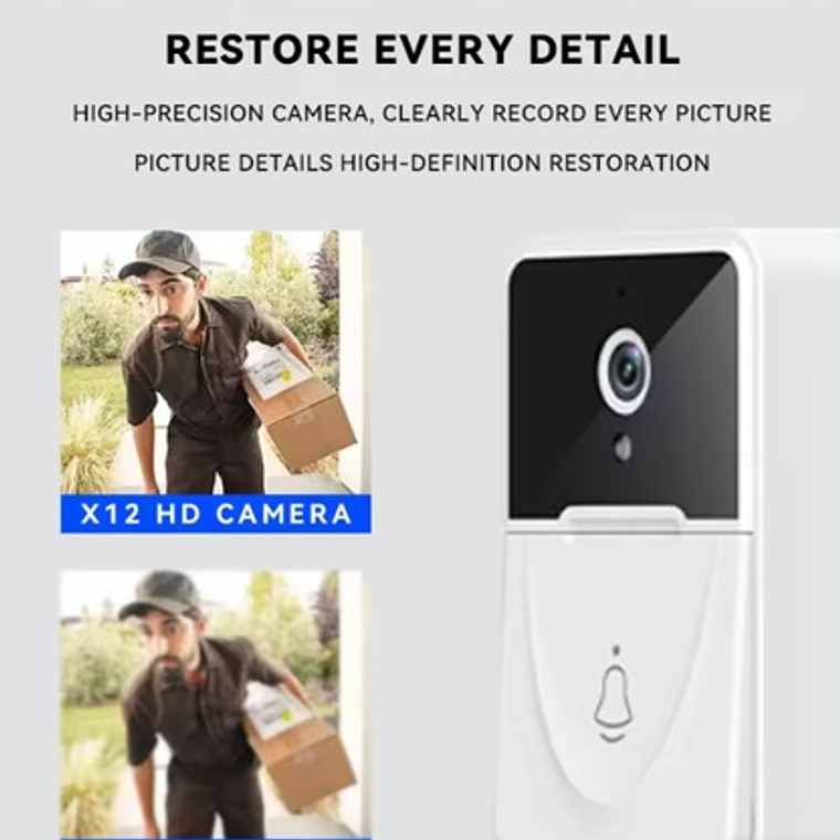 Timbre Cámara Wifi Hd Tuya Seguridad Video Inalámbric 4