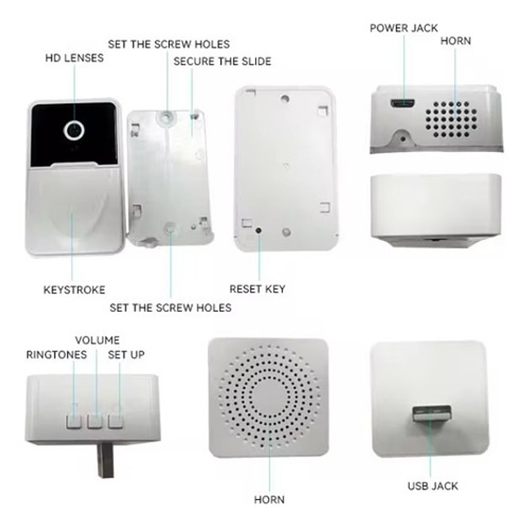 Timbre Cámara Wifi Hd Tuya Seguridad Video Inalámbric 7