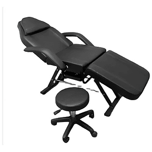 Camilla De 3 Cuerpos Para Estética Profesional C/ Taburete