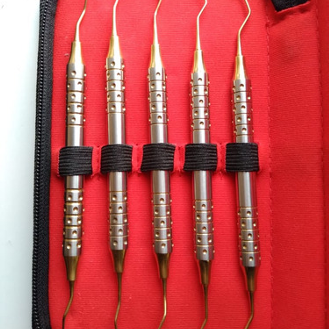 Set De 5 Curetas Estilo Gracey Periodoncia Pacard En Estuche 5