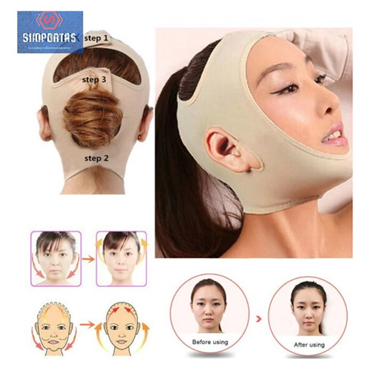 Mentonera Faja Facial 1 Par Original Pacard Caja Bichectomía 6