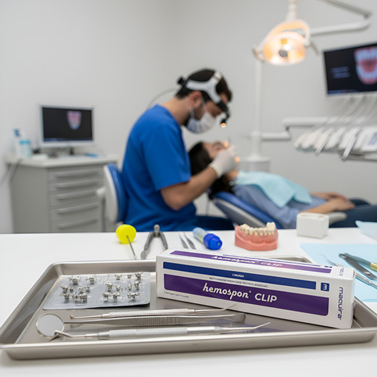 Restaurador Provisional Fotocurable Hemospon Clip 2 Jeringas 2