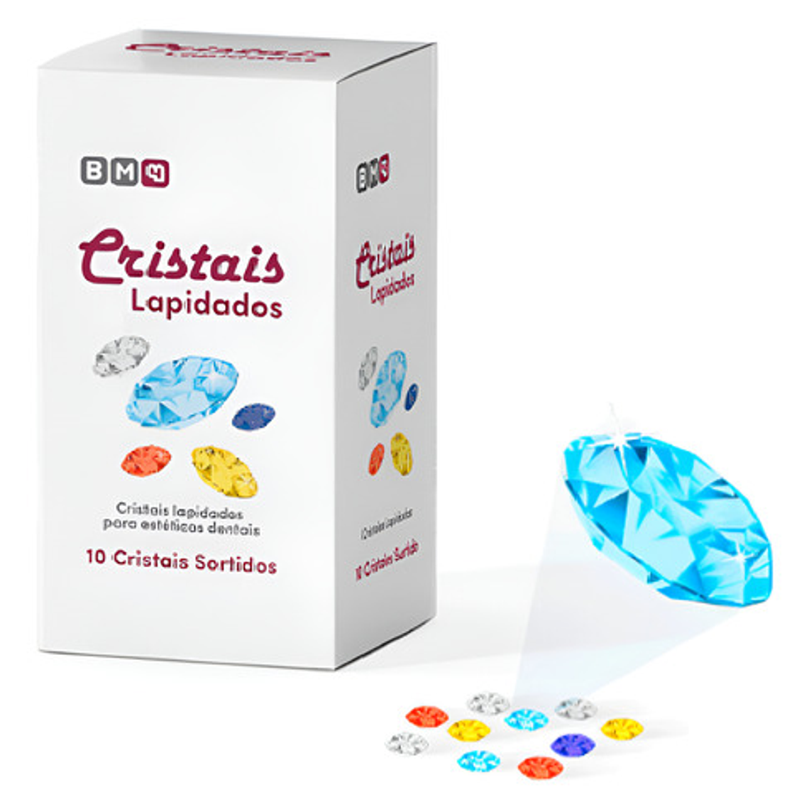 Piercing Dental Cristales Lapidados Set 10 Unidades Colores 1
