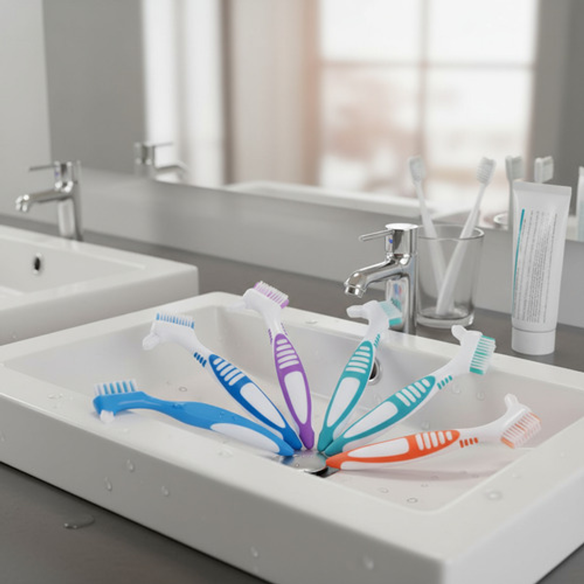 Pack 10 Cepillos Para Prótesis Dental Calidad Pacard Doble 6