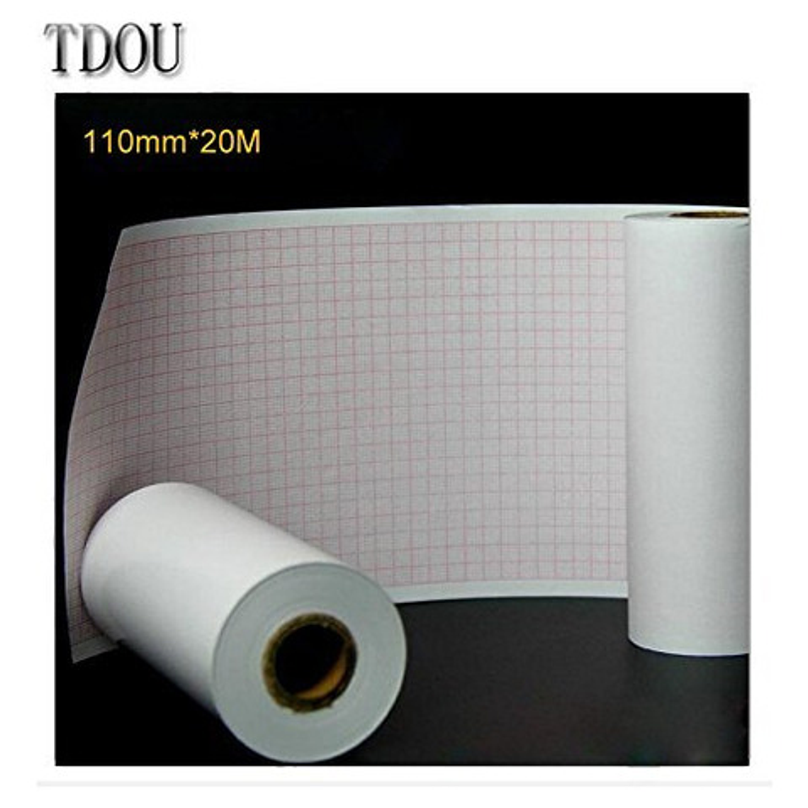 Rollo De Papel Térmico Tdou De 110 Mm X 20 M Para Máquina De Ecg De 3/6 Canales, Papel Aislante Ecg600g 1
