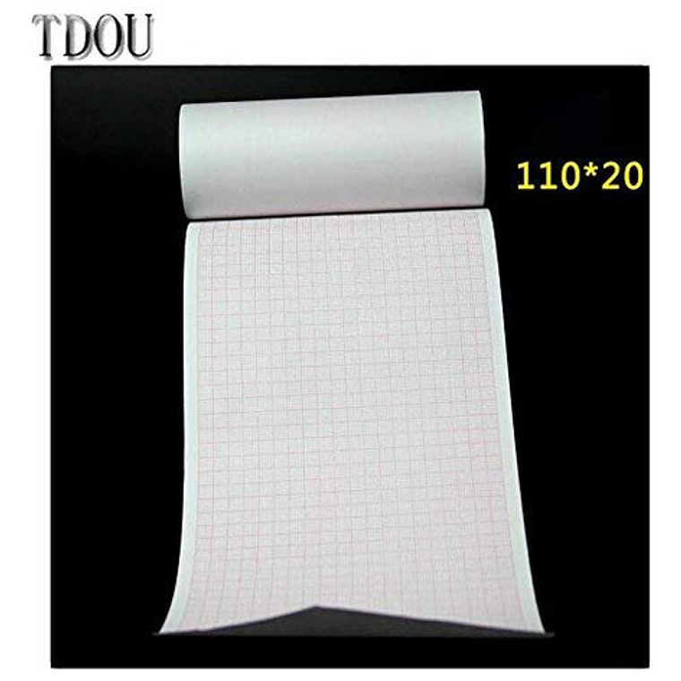 Rollo De Papel Térmico Tdou De 110 Mm X 20 M Para Máquina De Ecg De 3/6 Canales, Papel Aislante Ecg600g 3