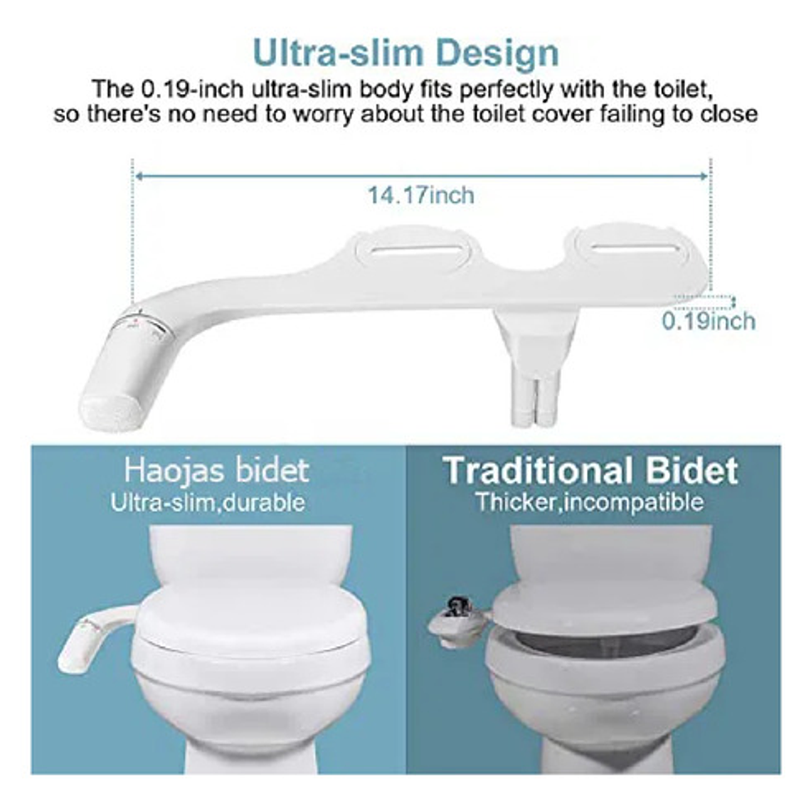 Ducha Bidet Para Inodoro Lavado Trasero Y Frontal Ajustable 5