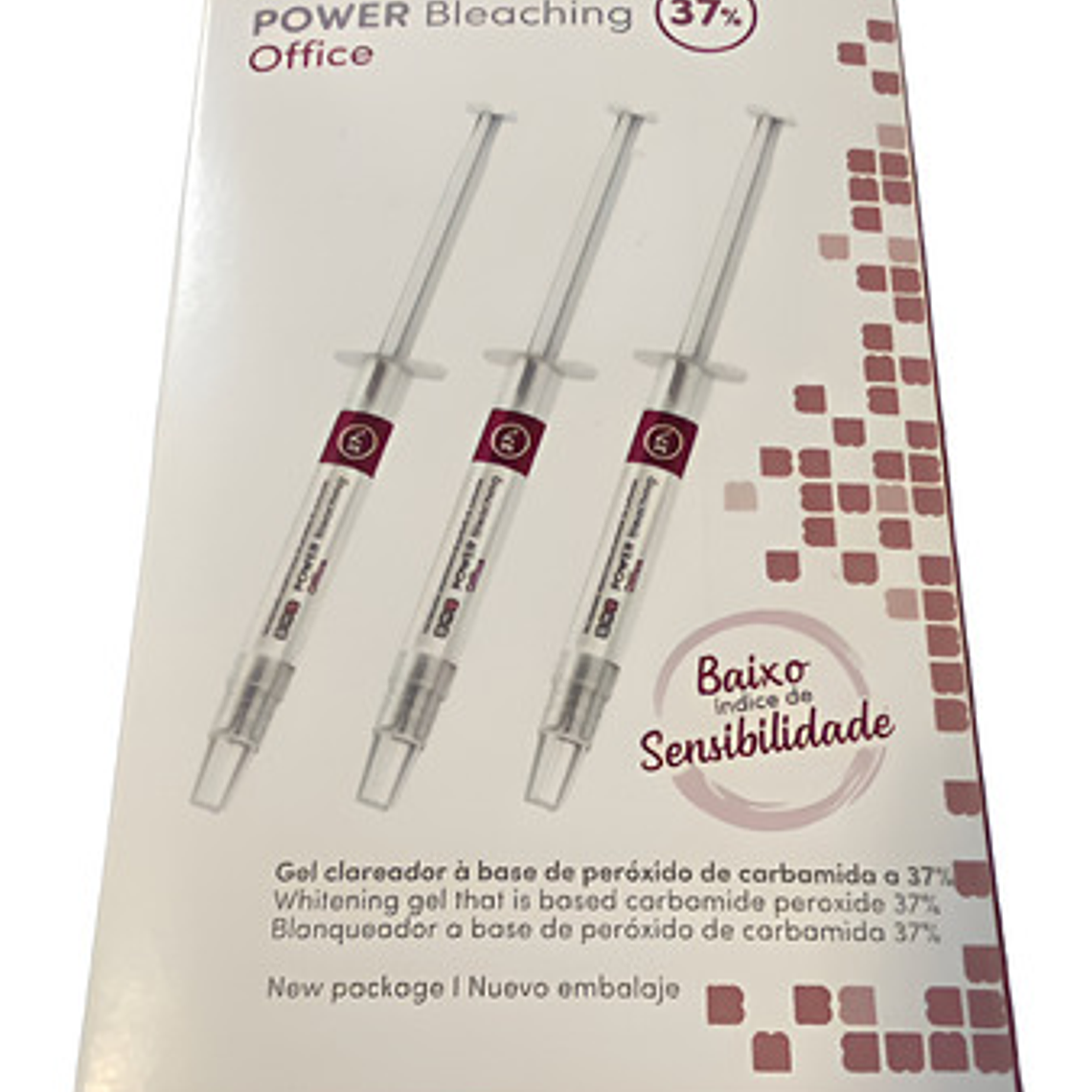 Set 3 Jeringas Blanqueamiento Dental Power Bleach Office 37% 2