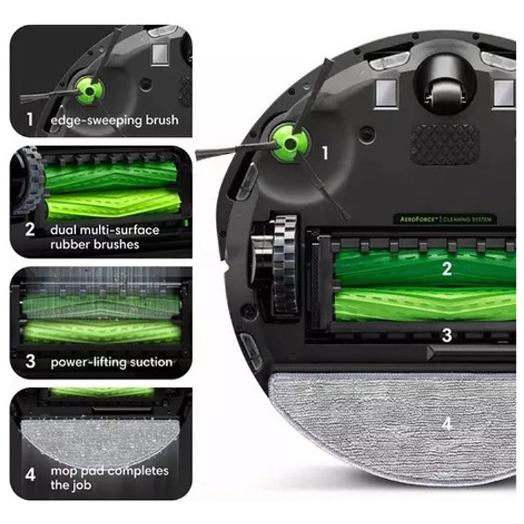 Robot Aspiradora Y Trapeador Roomba Combo J5+ Color Negro 7