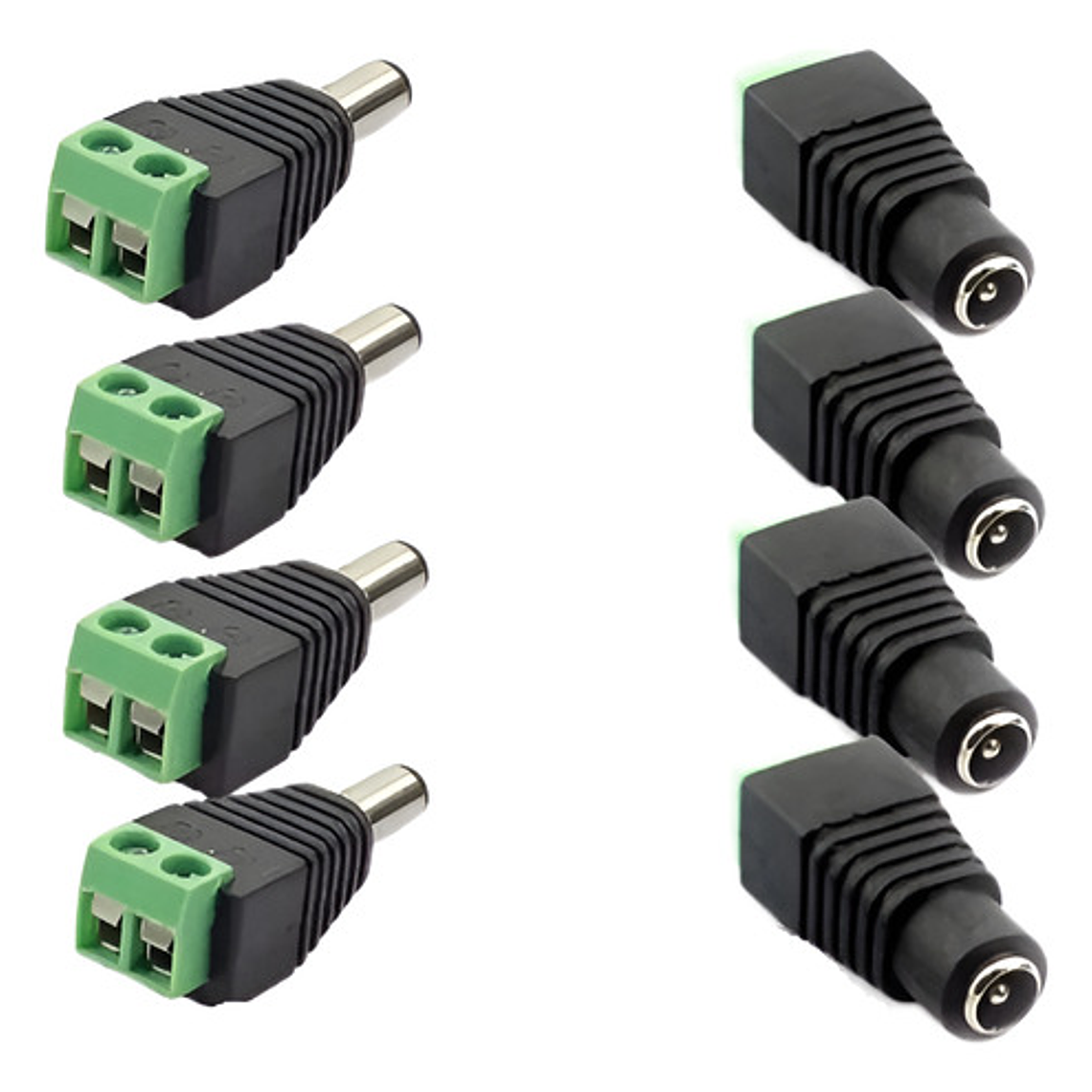 Pack 4 Par Conector Dc Macho Hembra 1