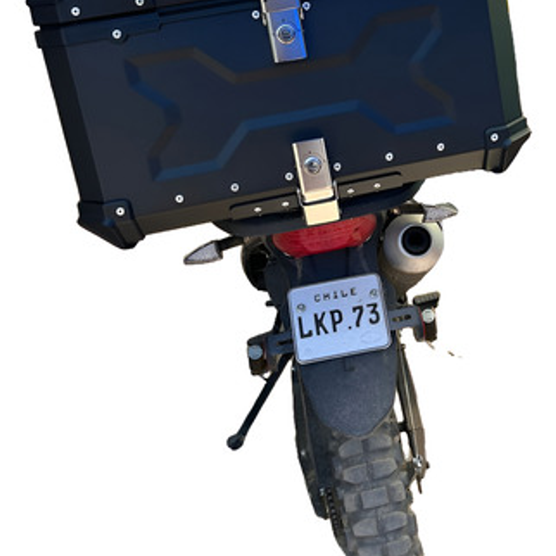 Maleta Top Case Aluminio Moto 55 L, Black X-series Calidad 4