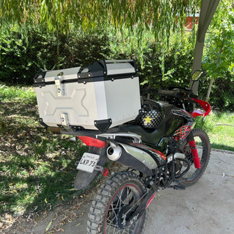 Maleta Top Case Aluminio Moto 55 L, Black X-series Calidad 15