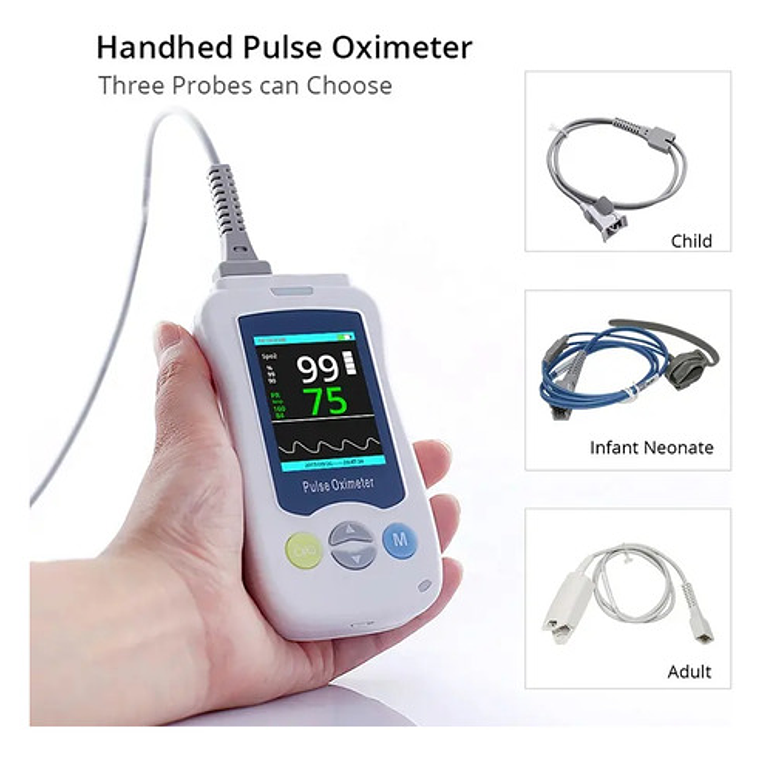 Oxímetro De Pulso Profesional C/ Sonda Sensor A Elección Fda 2