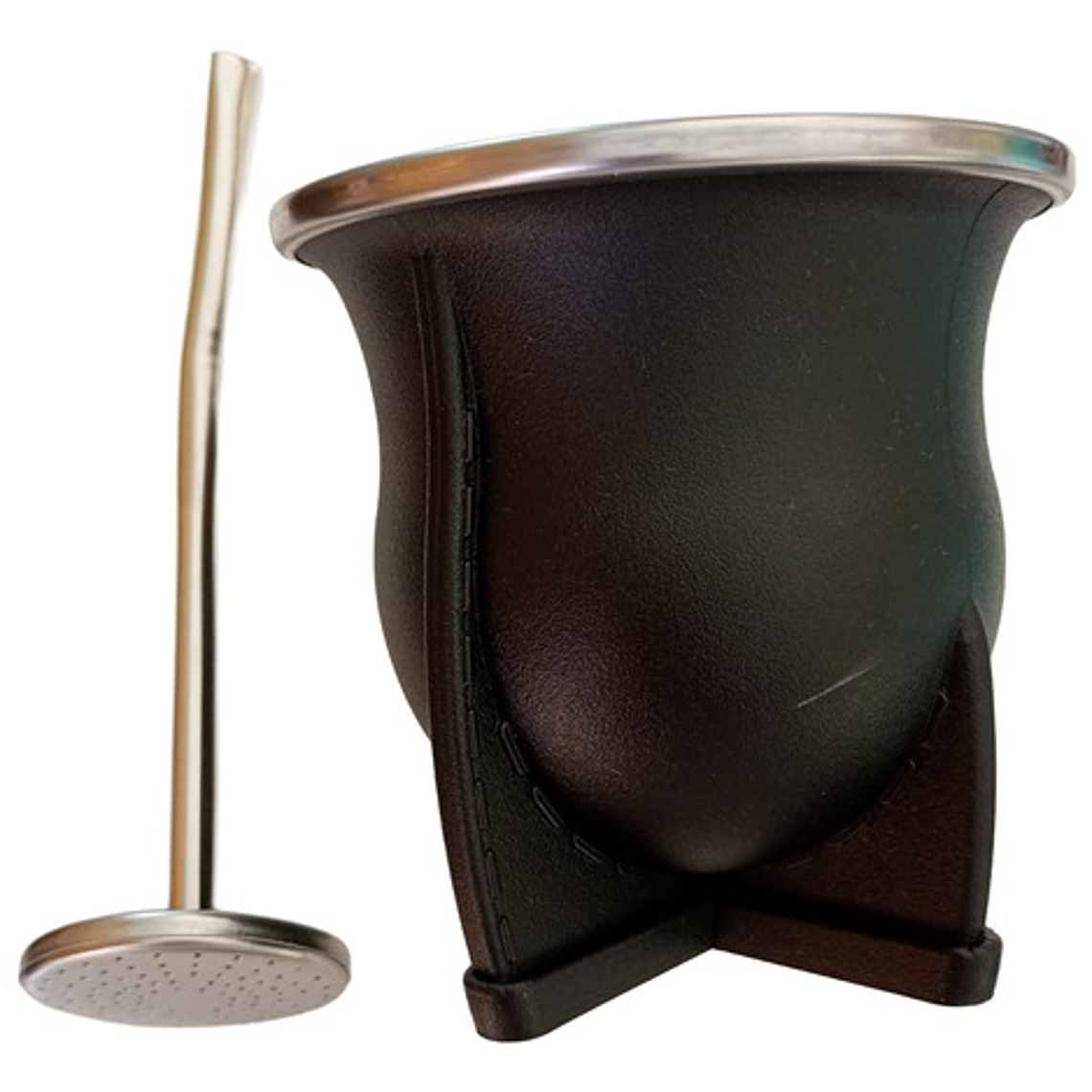 Mate Nativo Imperial Único Modelo C/ Bombilla Especial Ancha 1