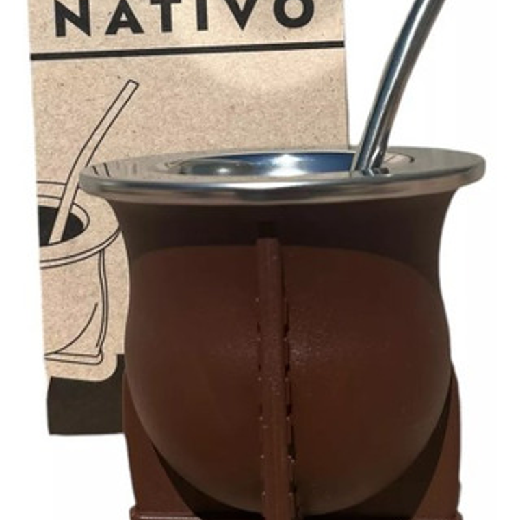 Mate Nativo Imperial Único Modelo C/ Bombilla Especial Ancha 5