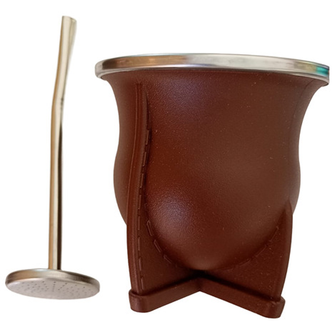 Mate Nativo Imperial Único Modelo C/ Bombilla Especial Ancha 6