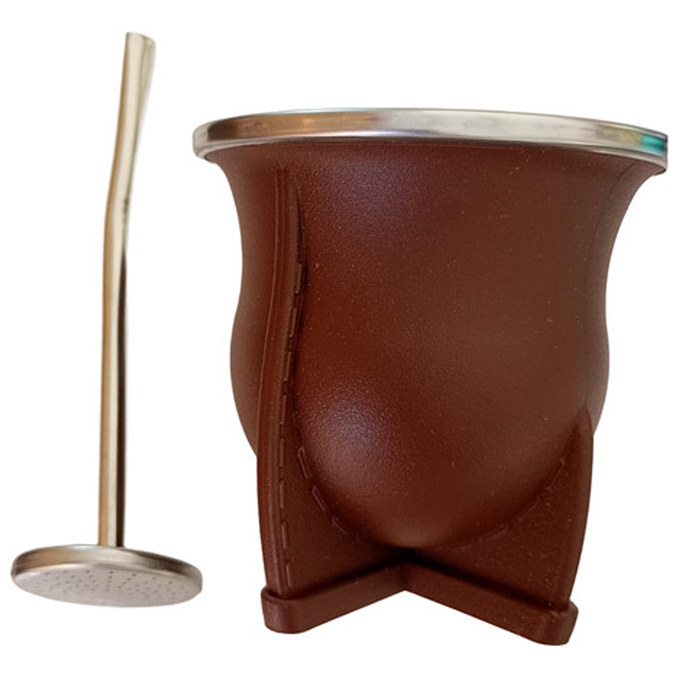 Mate Nativo Imperial Único Modelo C/ Bombilla Especial Ancha 6