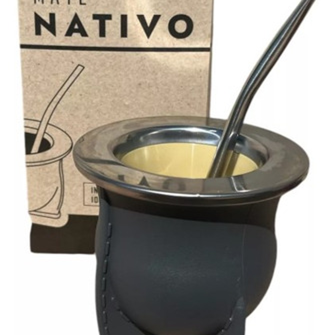 Mate Nativo Imperial Único Modelo C/ Bombilla Especial Ancha 9