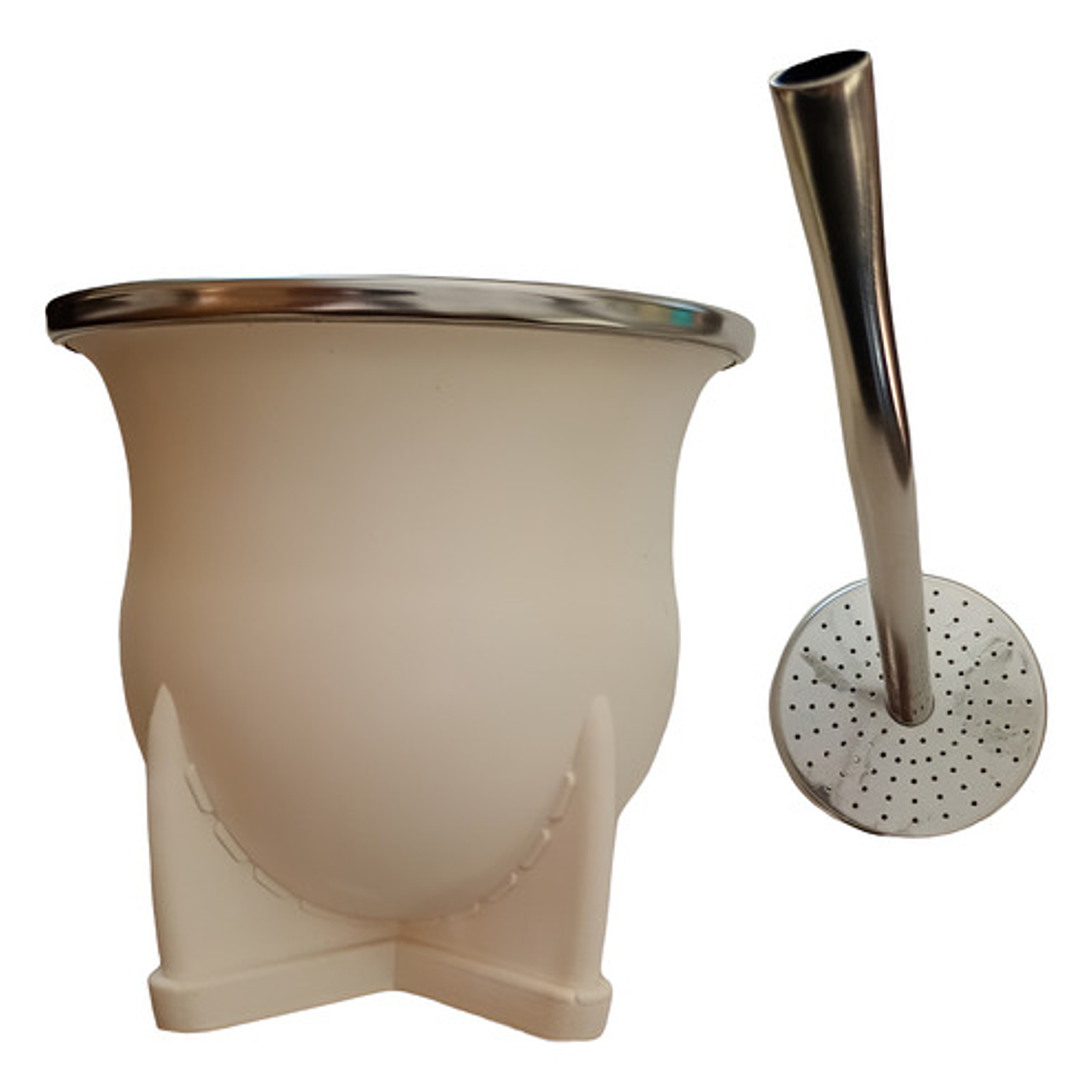 Mate Nativo Imperial Único Modelo C/ Bombilla Especial Ancha 17