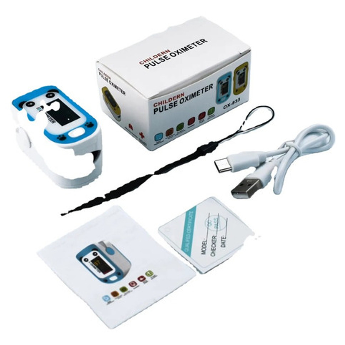Oximetro Pulso Usb Pediátrico Recargable Osito Mejor Calidad 2