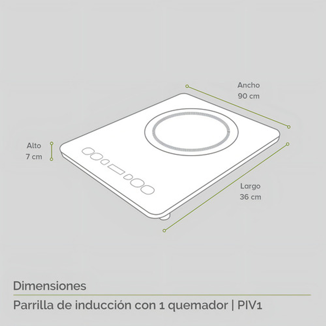Encimera Eléctrica Avera Inducción Piv1 Negra 220v Portátil 8