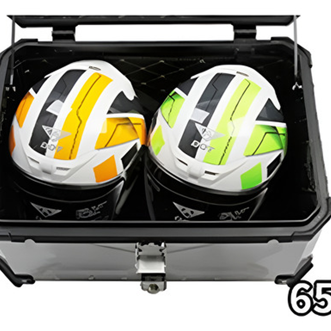 Maleta Top Case Aluminio Moto 65l Xxl Calidad 2 Cascos! 6