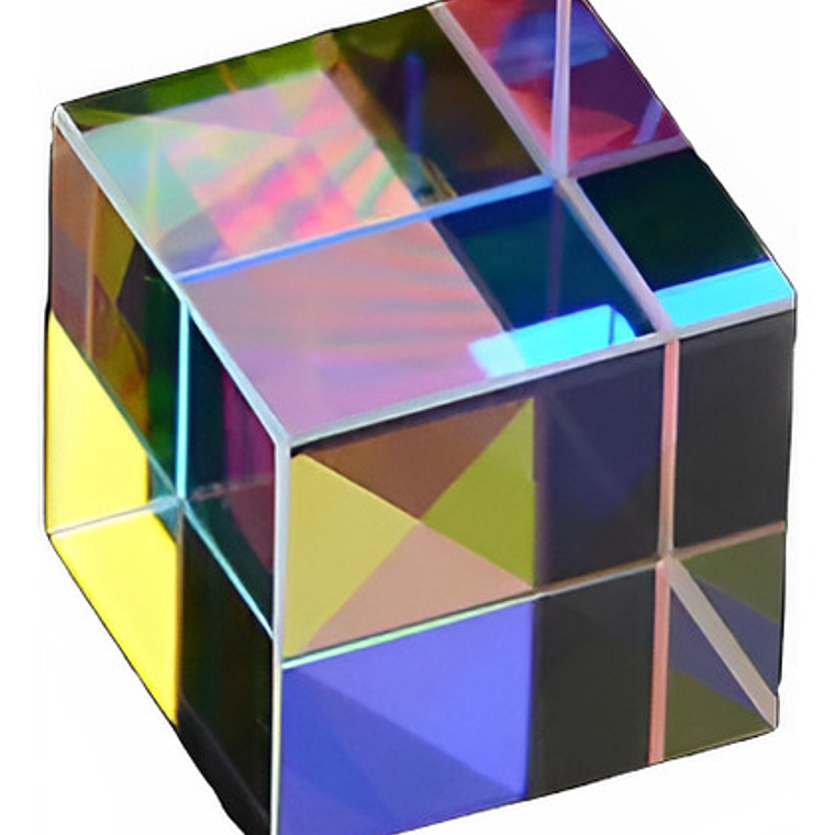 Cubo Xl Arcoiris Refracción Luz Ciencia Prisma 50x50mm 1