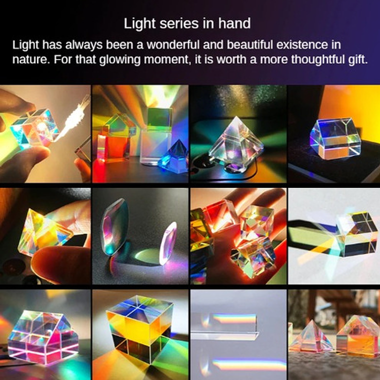 Cubo Xl Arcoiris Refracción Luz Ciencia Prisma 50x50mm 5