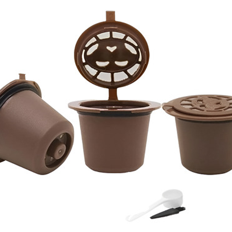 3x Capsula Café Reutilizables Recargables Nespresso + Regalo 12