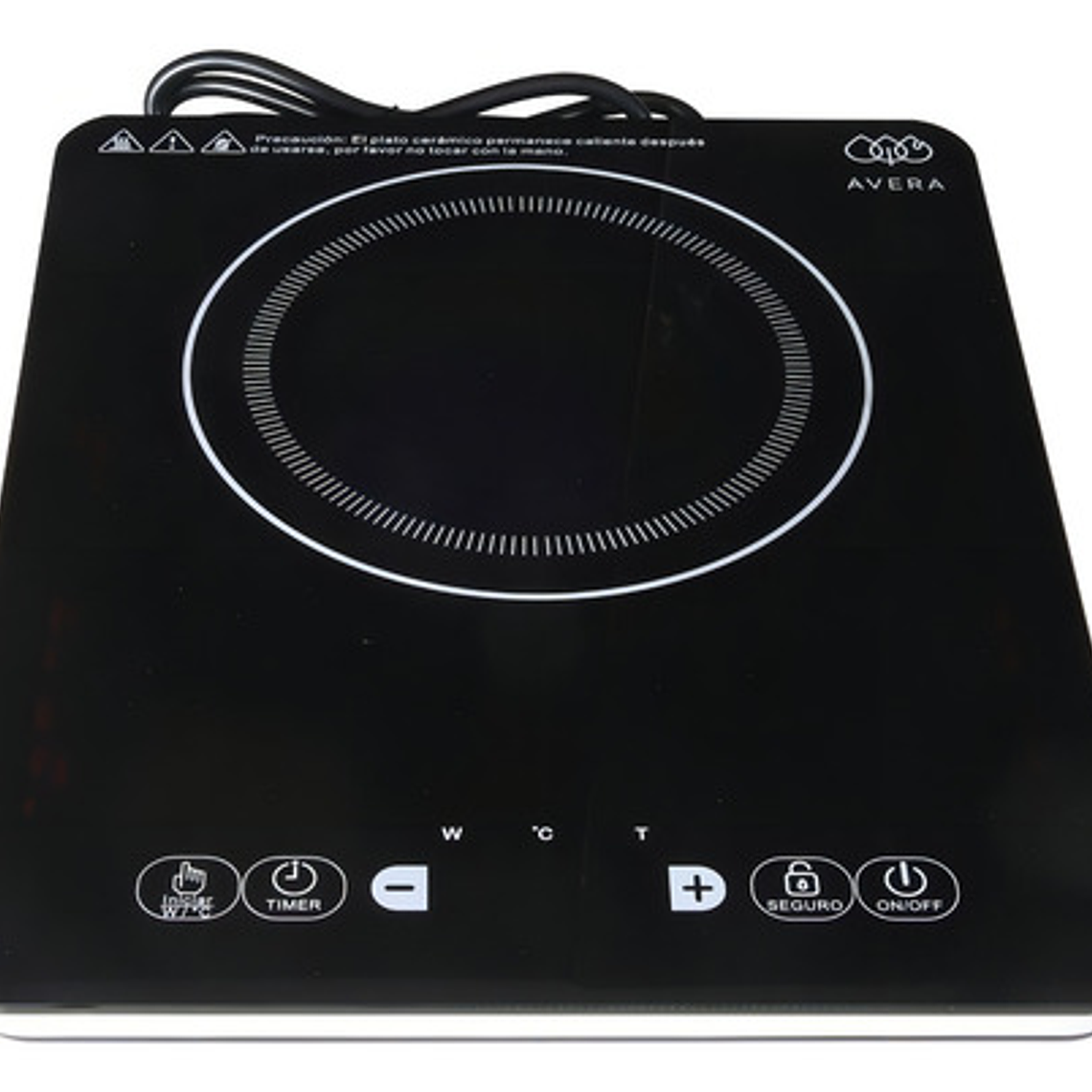 Encimera Con Alimentación Eléctrica - Avera Piv1 Color Negro - 1 Hornalla 2