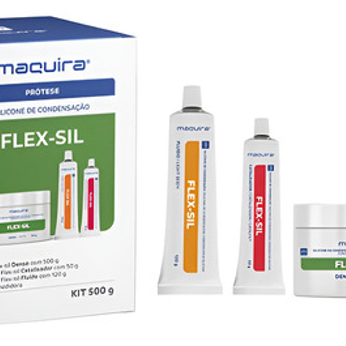Kit Silicona Condensación Impresión Flex-sil 500g Maquira 1