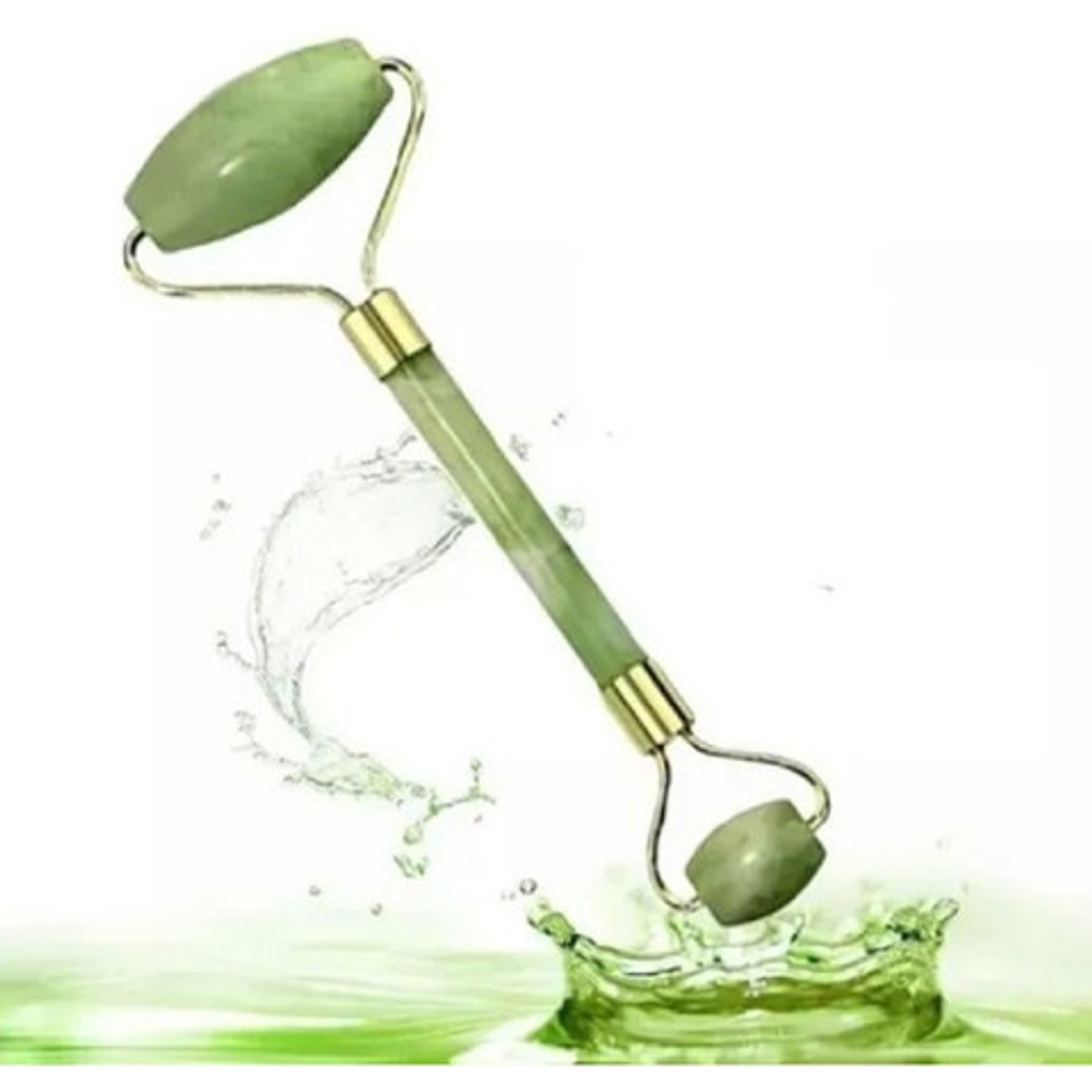Rodillo Facial Roller Jade Doble + Piedra Gua Sha Santiago 2