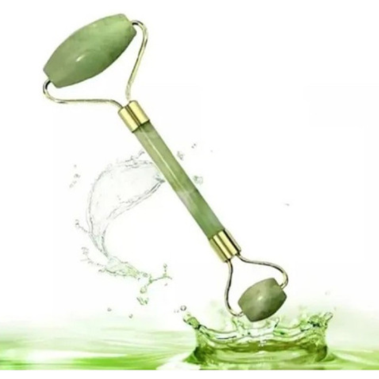 Rodillo Facial Roller Jade Doble + Piedra Gua Sha Santiago 2