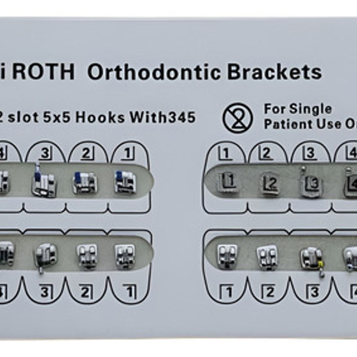Brackets Mini Roth 0.22 Hook 3-4-5 Calidad Santiago 1