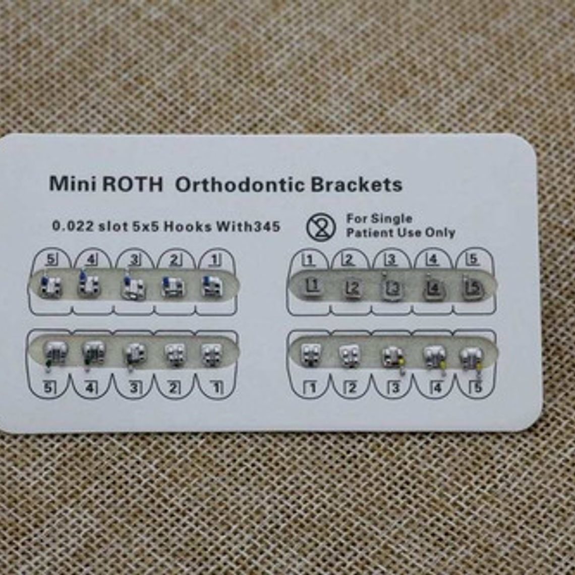 Brackets Mini Roth 0.22 Hook 3-4-5 Calidad Santiago 8