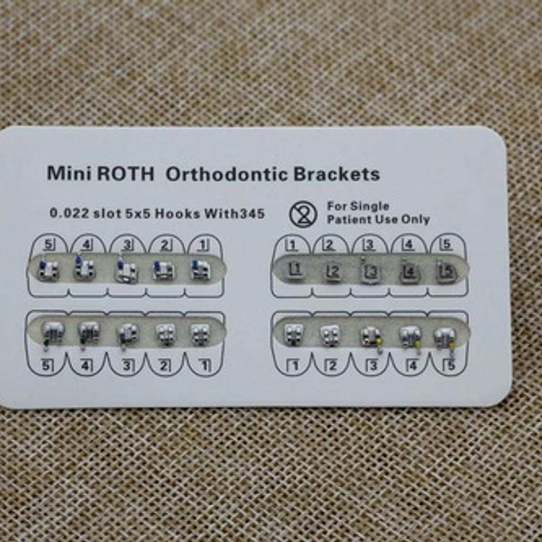 Brackets Mini Roth 0.22 Hook 3-4-5 Calidad Santiago 8