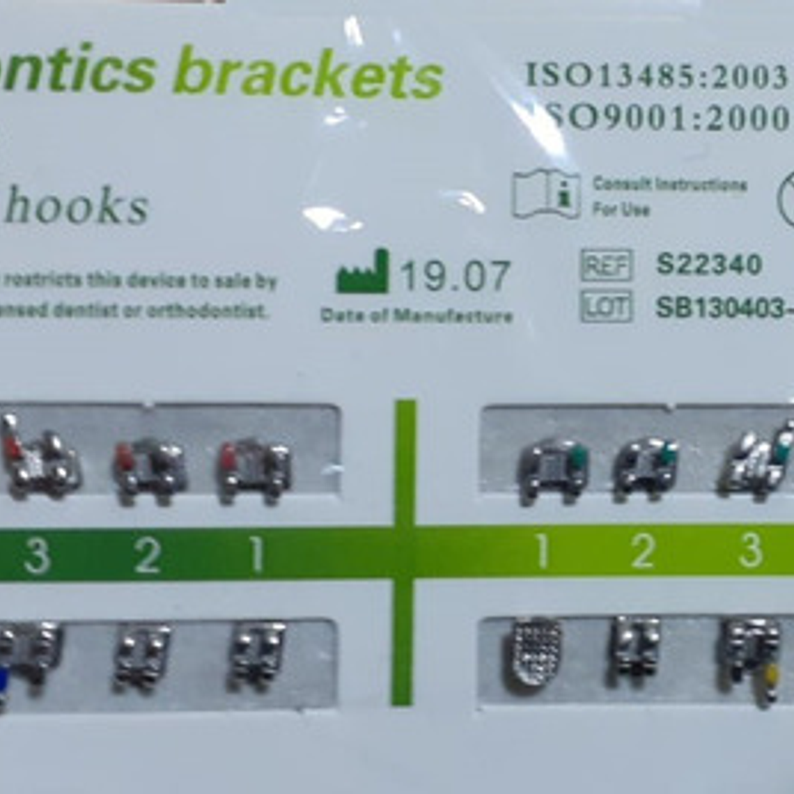 Brackets Mini Roth 0.22 Hook 3-4-5 Calidad Santiago 22