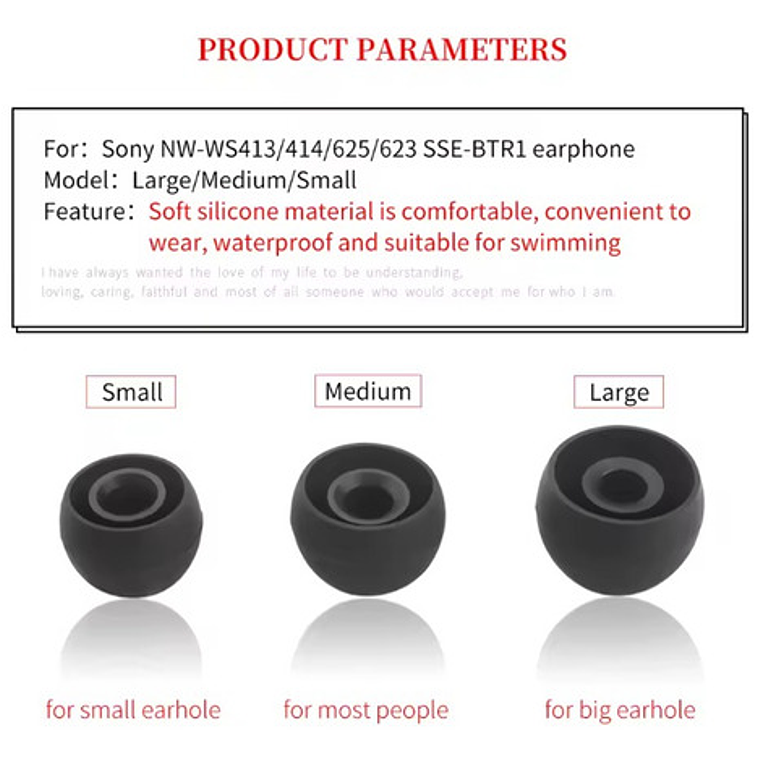 Set De Tapones Para Sony Walkmann Modelos 3 Pares Natación 5