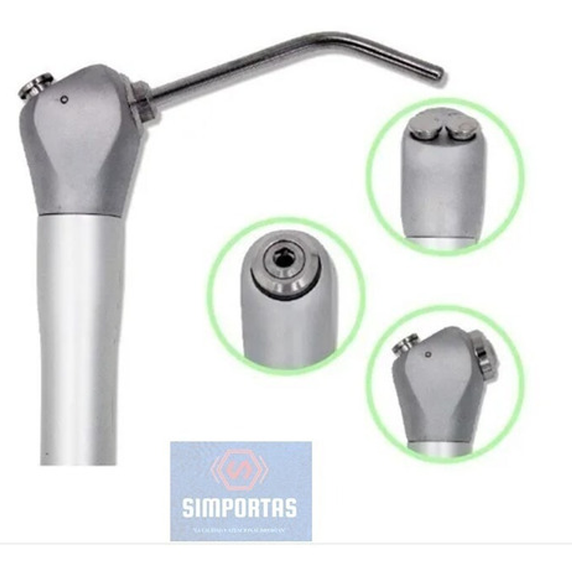 Jeringa Triple Dental Con Manguera Incluida Y 2 Puntas 6