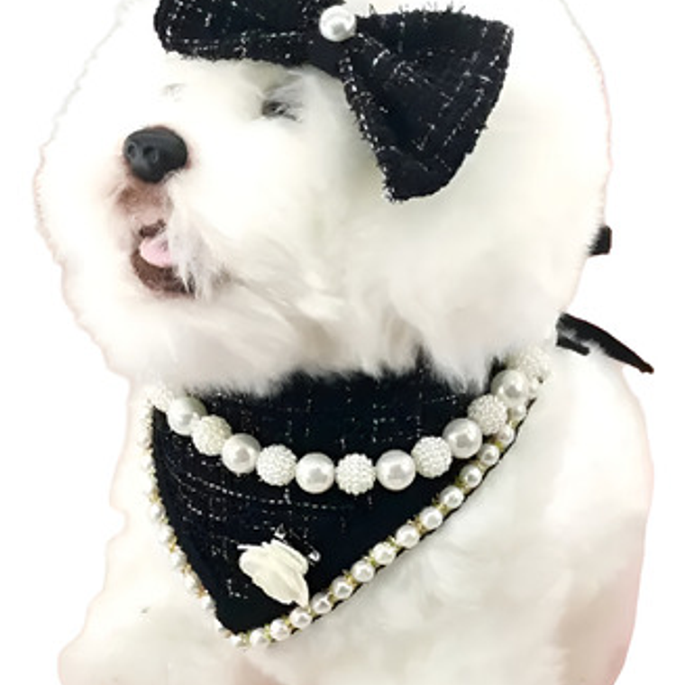 Traje Mascotas Perro/gatos Cintillo Humita Bandana Perlas 1
