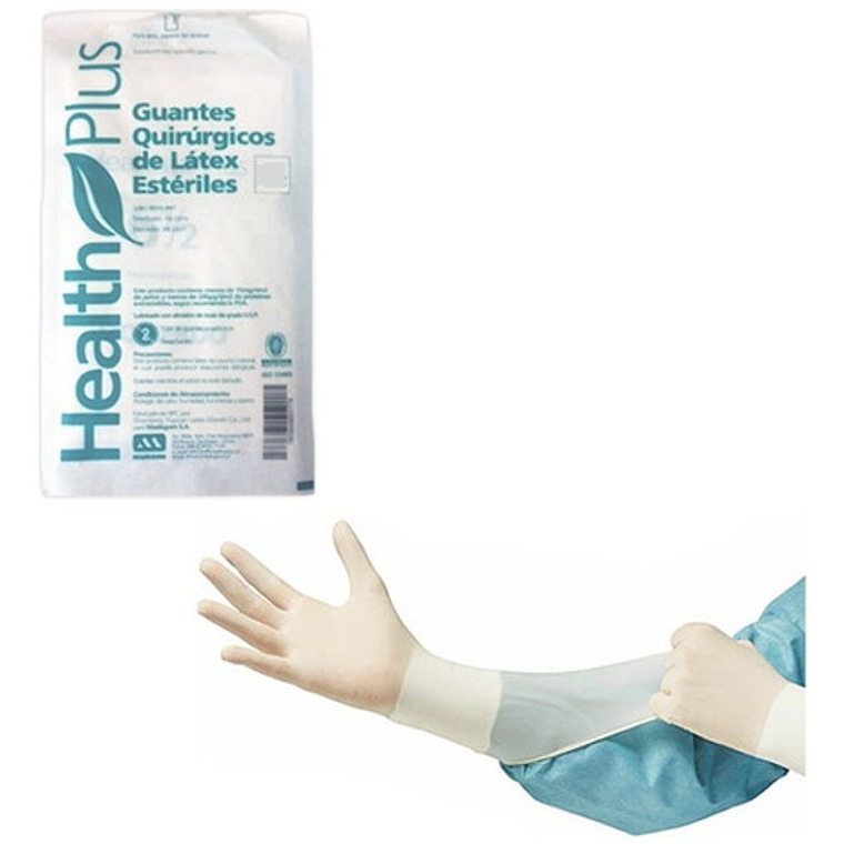 Guantes Quirúrgicos Health Plus Estéril Sin Polvo 50 Pares 2