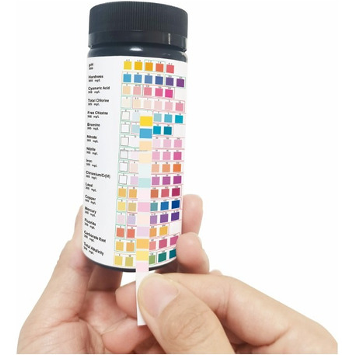 Set 100 Tiras De Medición Agua Único 16 Parámetros Pureza 7
