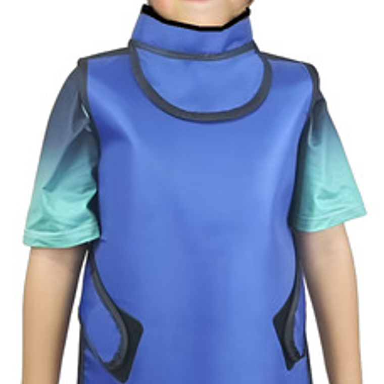 Delantal Plomado Infantil 0,35 Mpb Rx Único C/ Collarete 1