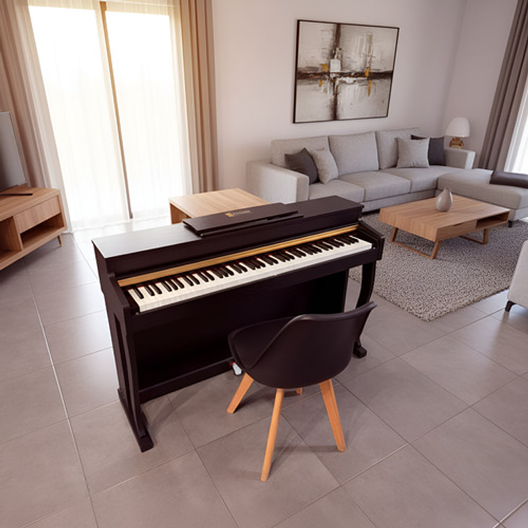 Piano Digital Pacard Realista 88 Teclas Madera Usb 2