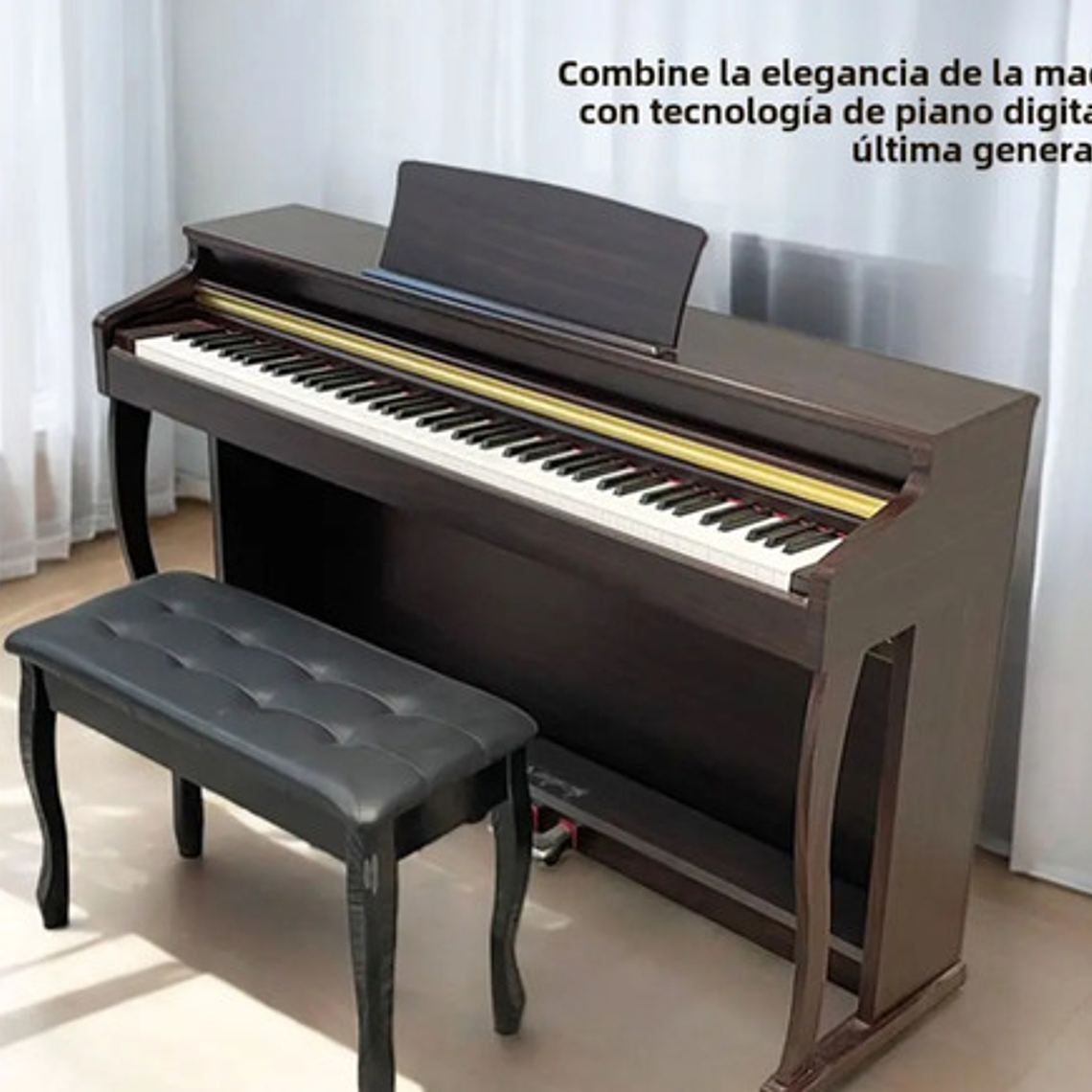 Piano Digital Pacard Realista 88 Teclas Madera Usb 17