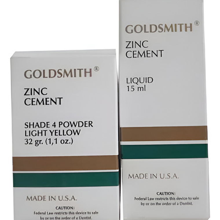 Cemento Fosfato Dental Juego Polvo Y Líquido, Goldsmith Usa 1