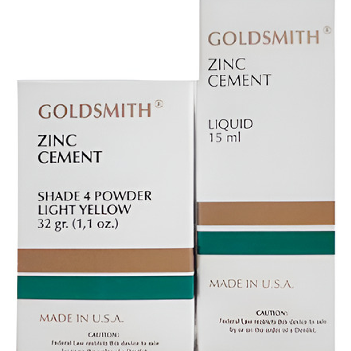 Cemento Fosfato Dental Juego Polvo Y Líquido, Goldsmith Usa 2