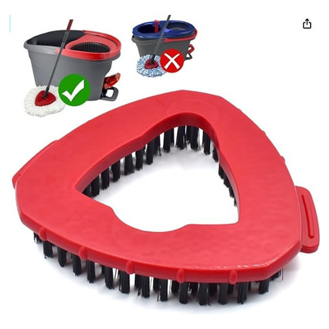 Repuesto Cepillo Mopa Balde Con Pedal Easy Wring & Clean 6
